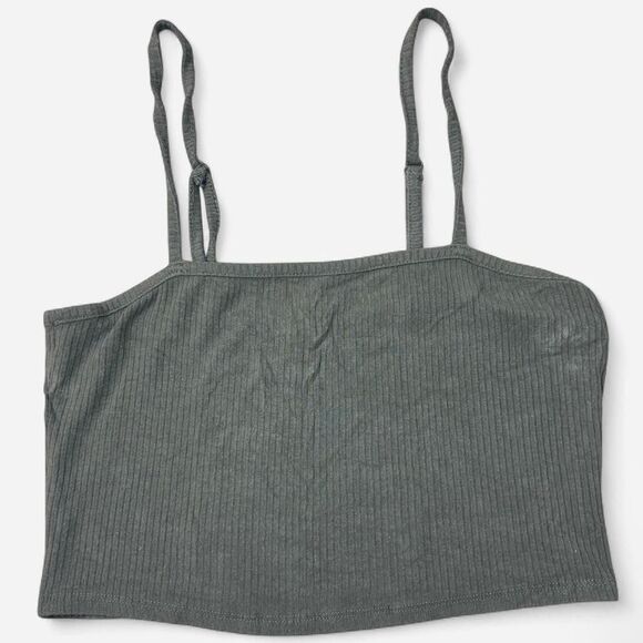 bozzolo Tops - Bozzolo Women's Grey and Green Crop-top